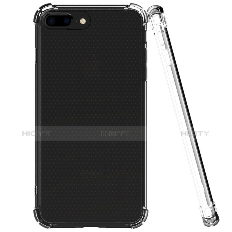 Silikon Hülle Handyhülle Ultra Dünn Schutzhülle Durchsichtig Transparent T06 für Apple iPhone 7 Plus Klar groß