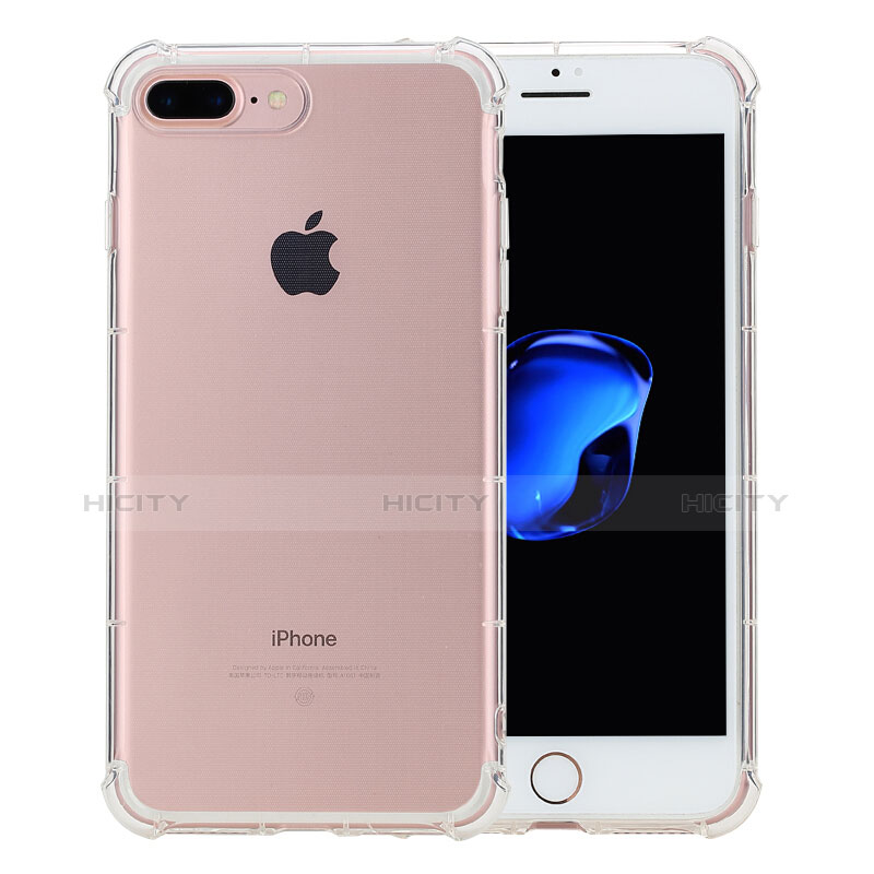 Silikon Hülle Handyhülle Ultra Dünn Schutzhülle Durchsichtig Transparent T10 für Apple iPhone 8 Plus Klar