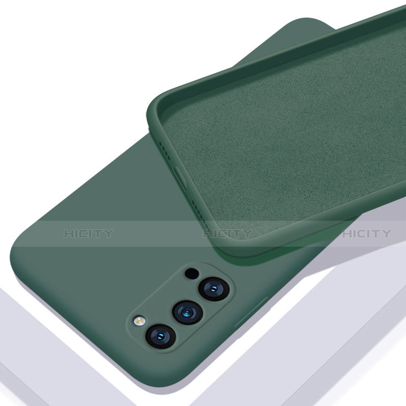 Silikon Hülle Handyhülle Ultra Dünn Schutzhülle Flexible 360 Grad Ganzkörper Tasche C01 für Oppo Reno4 5G Grün