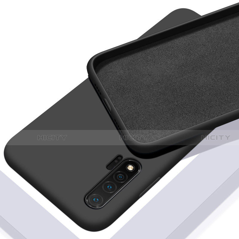 Silikon Hülle Handyhülle Ultra Dünn Schutzhülle Flexible 360 Grad Ganzkörper Tasche C02 für Huawei Nova 6 Schwarz Plus