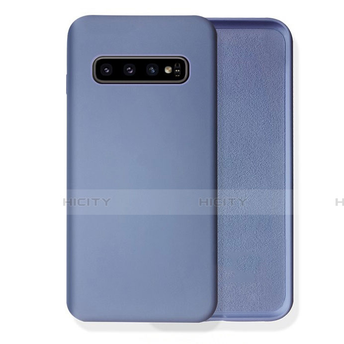 Silikon Hülle Handyhülle Ultra Dünn Schutzhülle Flexible 360 Grad Ganzkörper Tasche C02 für Samsung Galaxy S10 5G Violett