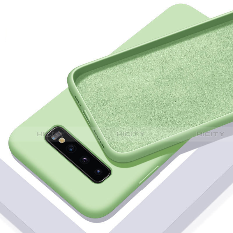 Silikon Hülle Handyhülle Ultra Dünn Schutzhülle Flexible 360 Grad Ganzkörper Tasche C02 für Samsung Galaxy S10 Plus Grün Plus