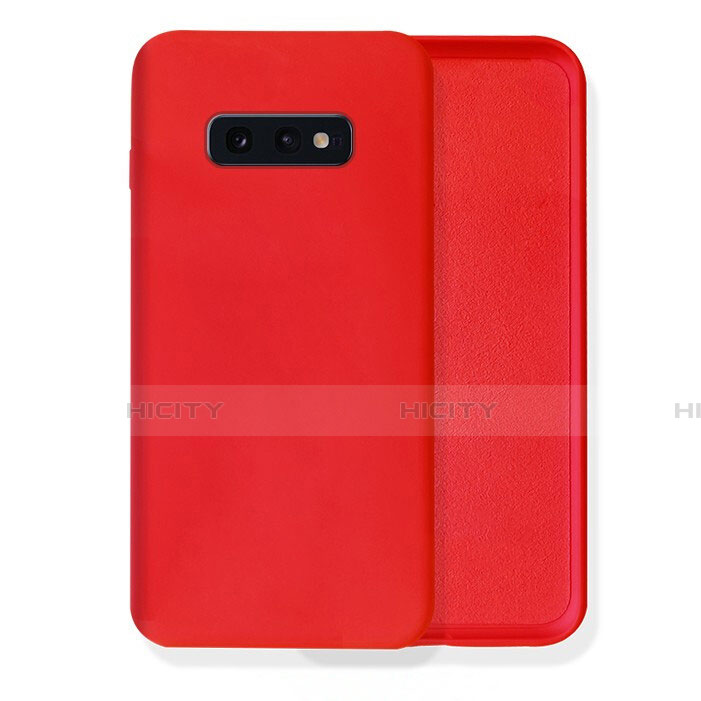 Silikon Hülle Handyhülle Ultra Dünn Schutzhülle Flexible 360 Grad Ganzkörper Tasche C02 für Samsung Galaxy S10 Rot
