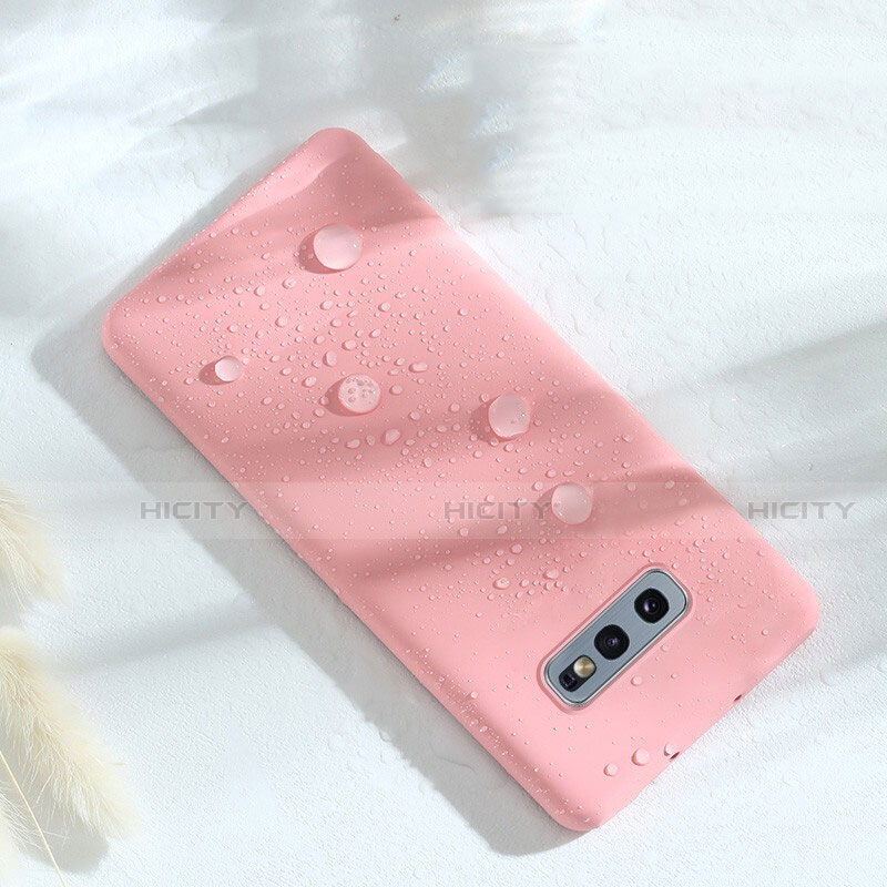 Silikon Hülle Handyhülle Ultra Dünn Schutzhülle Flexible 360 Grad Ganzkörper Tasche C02 für Samsung Galaxy S10e Rosa