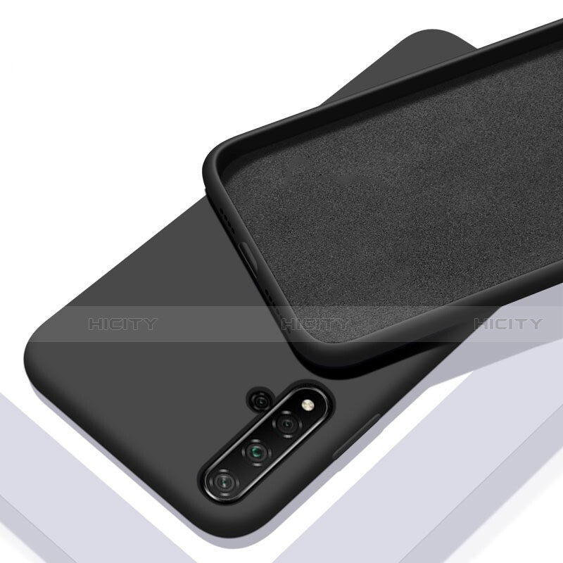 Silikon Hülle Handyhülle Ultra Dünn Schutzhülle Flexible 360 Grad Ganzkörper Tasche C04 für Huawei Nova 5 Pro Schwarz