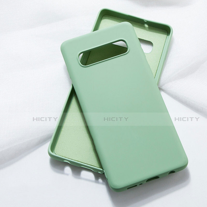 Silikon Hülle Handyhülle Ultra Dünn Schutzhülle Flexible 360 Grad Ganzkörper Tasche C05 für Samsung Galaxy S10 Grün Plus