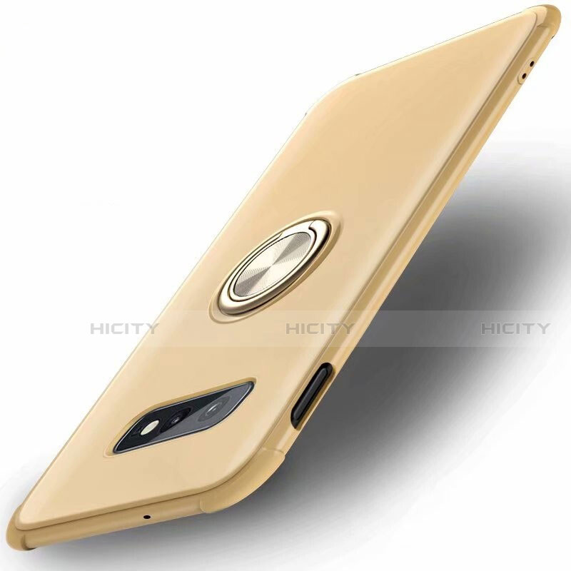 Silikon Hülle Handyhülle Ultra Dünn Schutzhülle Flexible Tasche Silikon mit Magnetisch Fingerring Ständer T01 für Samsung Galaxy S10e groß