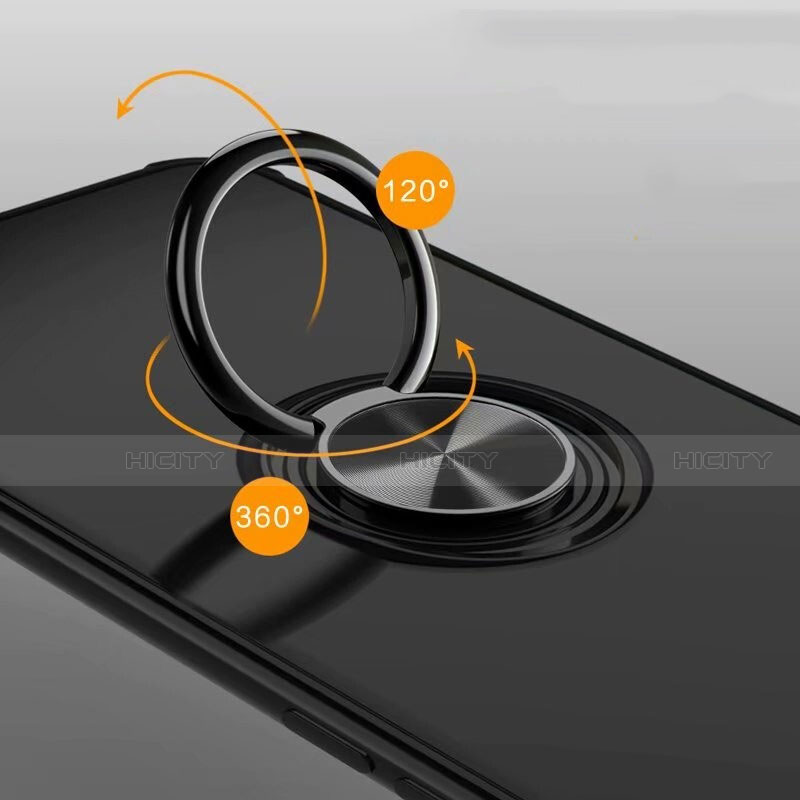 Silikon Hülle Handyhülle Ultra Dünn Schutzhülle Flexible Tasche Silikon mit Magnetisch Fingerring Ständer T01 für Samsung Galaxy S10e groß