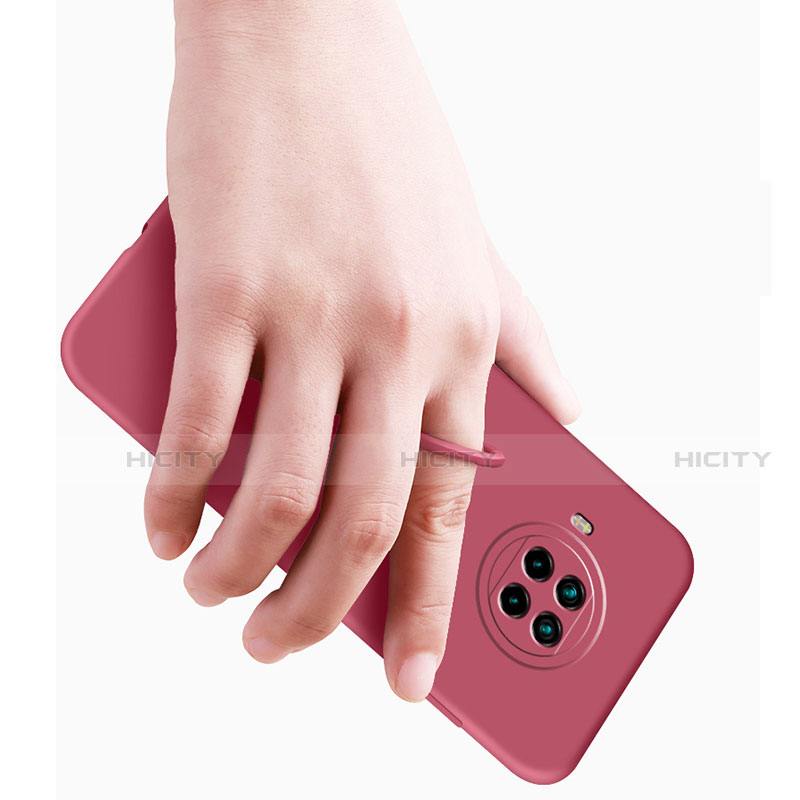 Silikon Hülle Handyhülle Ultra Dünn Schutzhülle Flexible Tasche Silikon mit Magnetisch Fingerring Ständer T01 für Xiaomi Mi 10T Lite 5G