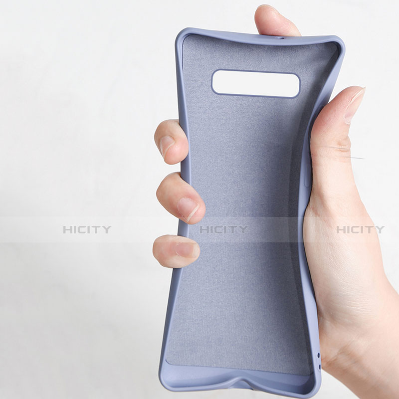 Silikon Hülle Handyhülle Ultra Dünn Schutzhülle Flexible Tasche Silikon mit Magnetisch Fingerring Ständer T02 für Samsung Galaxy S10 5G