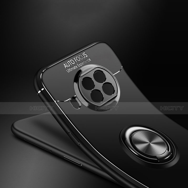 Silikon Hülle Handyhülle Ultra Dünn Schutzhülle Flexible Tasche Silikon mit Magnetisch Fingerring Ständer T02 für Xiaomi Mi 10T Lite 5G groß
