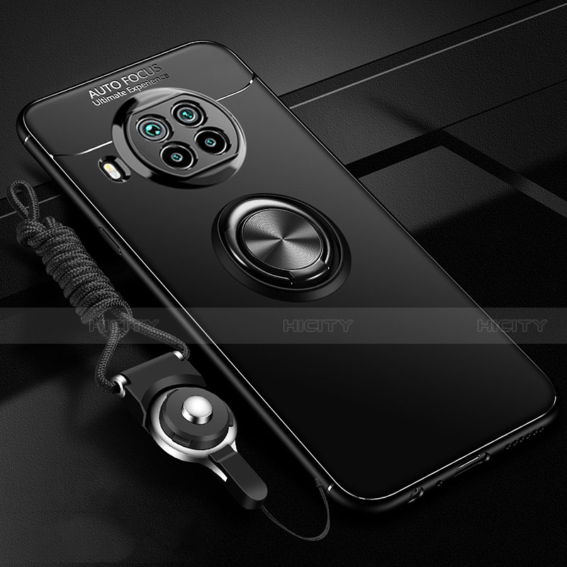 Silikon Hülle Handyhülle Ultra Dünn Schutzhülle Flexible Tasche Silikon mit Magnetisch Fingerring Ständer T02 für Xiaomi Mi 10T Lite 5G groß