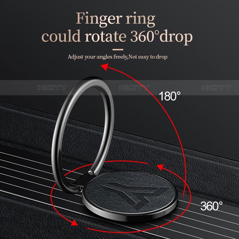 Silikon Hülle Handyhülle Ultra Dünn Schutzhülle Flexible Tasche Silikon mit Magnetisch Fingerring Ständer T06 für Xiaomi Mi 11 5G