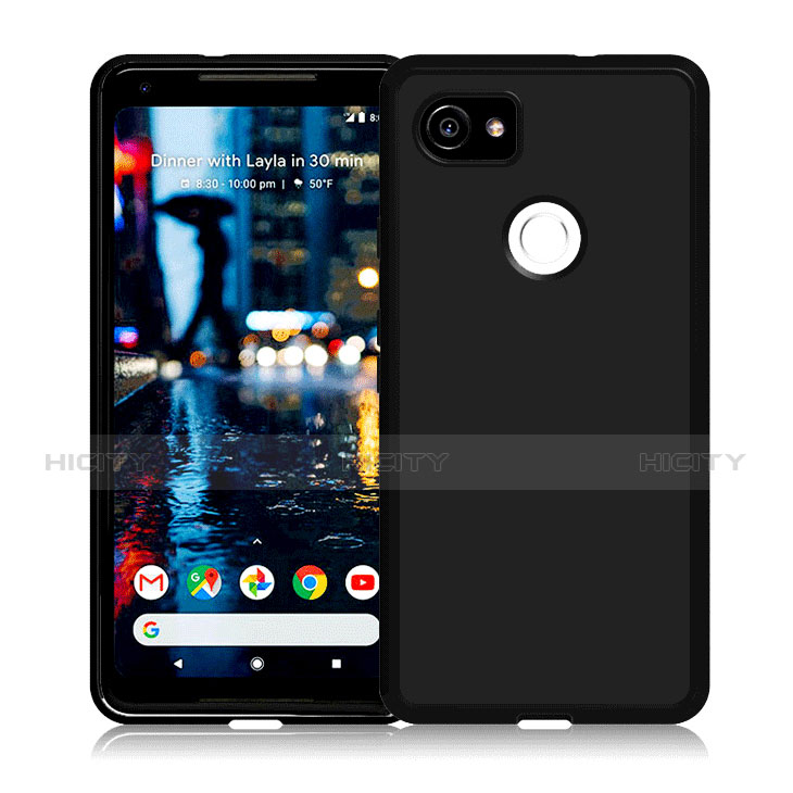 Silikon Hülle Handyhülle Ultra Dünn Schutzhülle für Google Pixel 2 XL Schwarz Plus