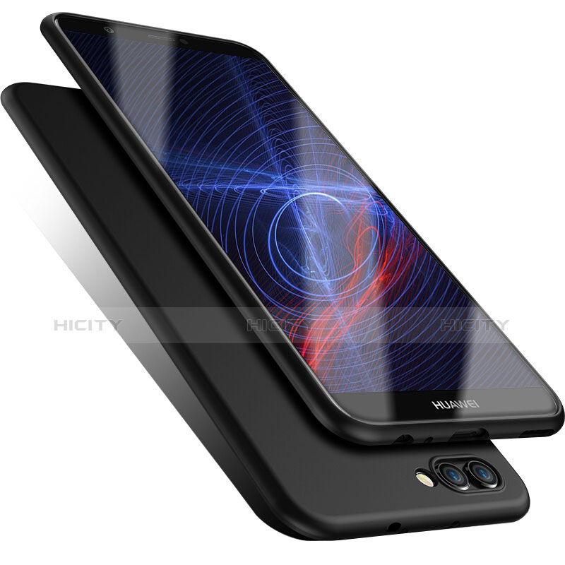 Silikon Hülle Handyhülle Ultra Dünn Schutzhülle für Huawei Enjoy 7S Schwarz Plus