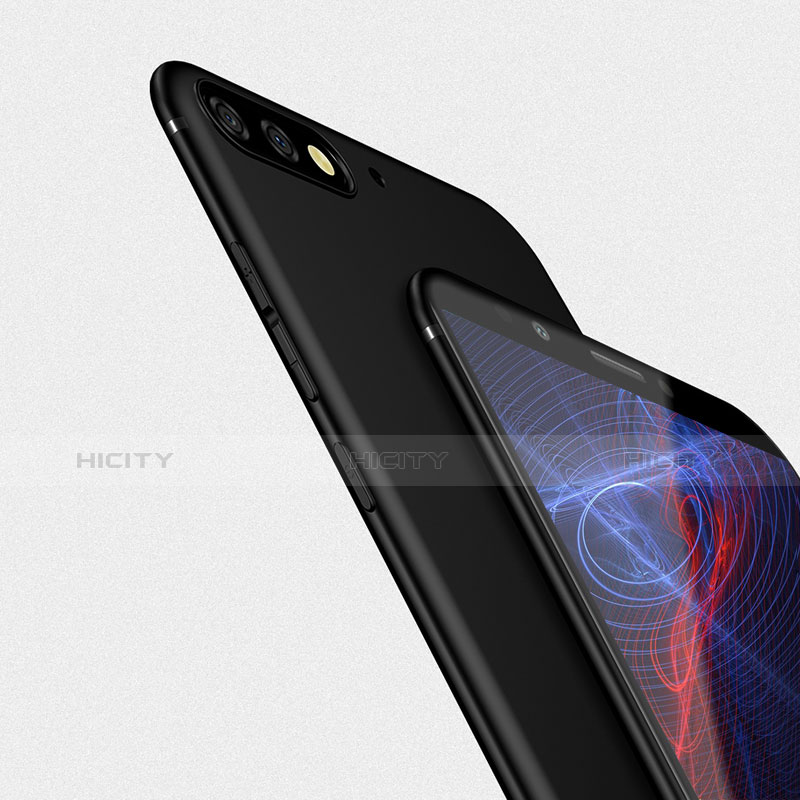 Silikon Hülle Handyhülle Ultra Dünn Schutzhülle für Huawei Enjoy 8e Schwarz groß
