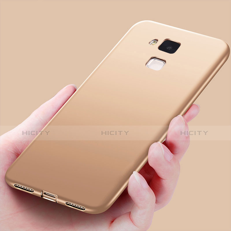 Silikon Hülle Handyhülle Ultra Dünn Schutzhülle für Huawei G7 Plus Gold groß