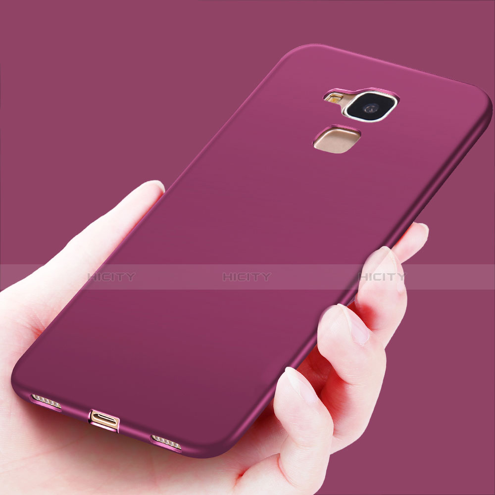 Silikon Hülle Handyhülle Ultra Dünn Schutzhülle für Huawei GR5 Mini Violett groß