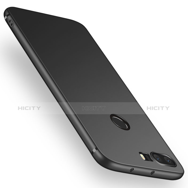 Silikon Hülle Handyhülle Ultra Dünn Schutzhülle für Huawei Honor 8 Schwarz Plus