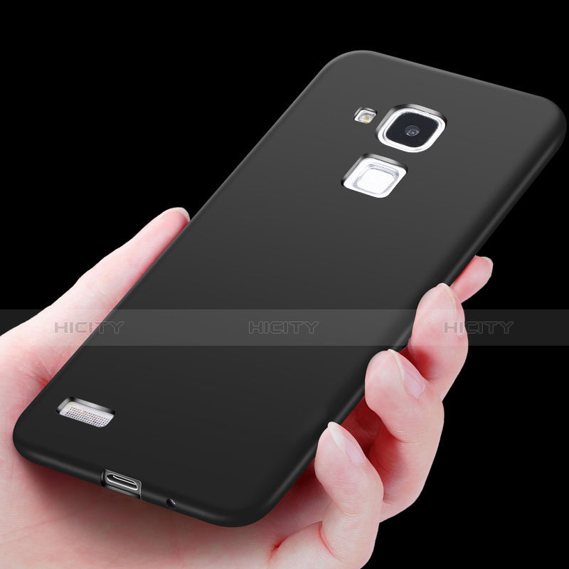 Silikon Hülle Handyhülle Ultra Dünn Schutzhülle für Huawei Mate 7 Schwarz