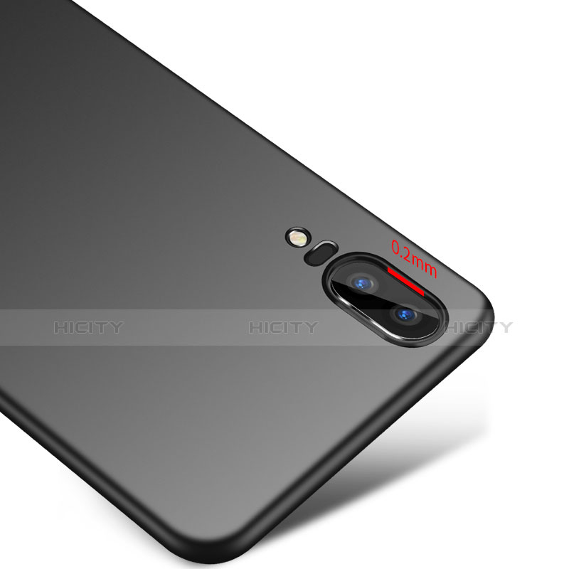 Silikon Hülle Handyhülle Ultra Dünn Schutzhülle für Huawei P20 Schwarz groß