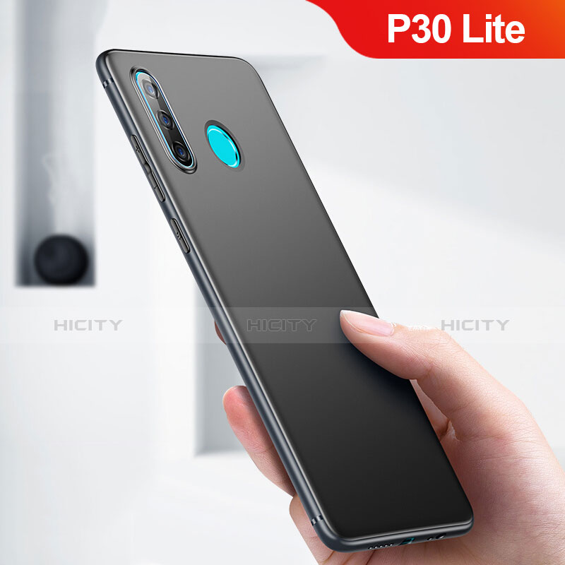 Silikon Hülle Handyhülle Ultra Dünn Schutzhülle für Huawei P30 Lite Schwarz Plus