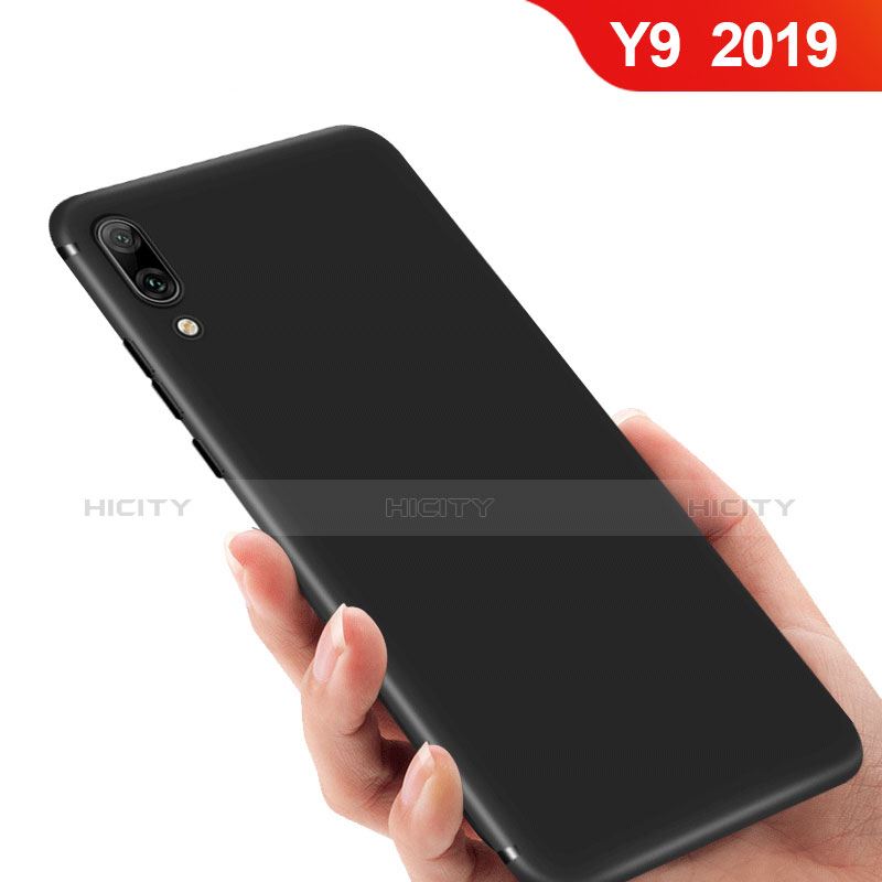 Silikon Hülle Handyhülle Ultra Dünn Schutzhülle für Huawei Y9 (2019) Schwarz Plus