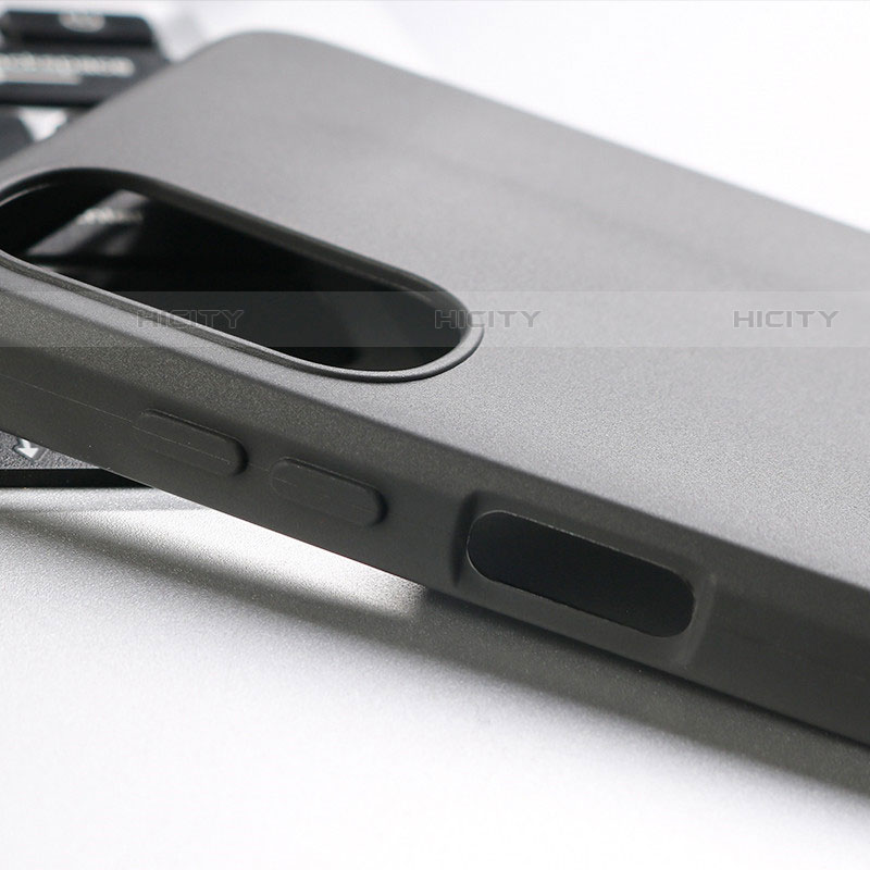 Silikon Hülle Handyhülle Ultra Dünn Schutzhülle für Motorola Moto G52j 5G Schwarz groß