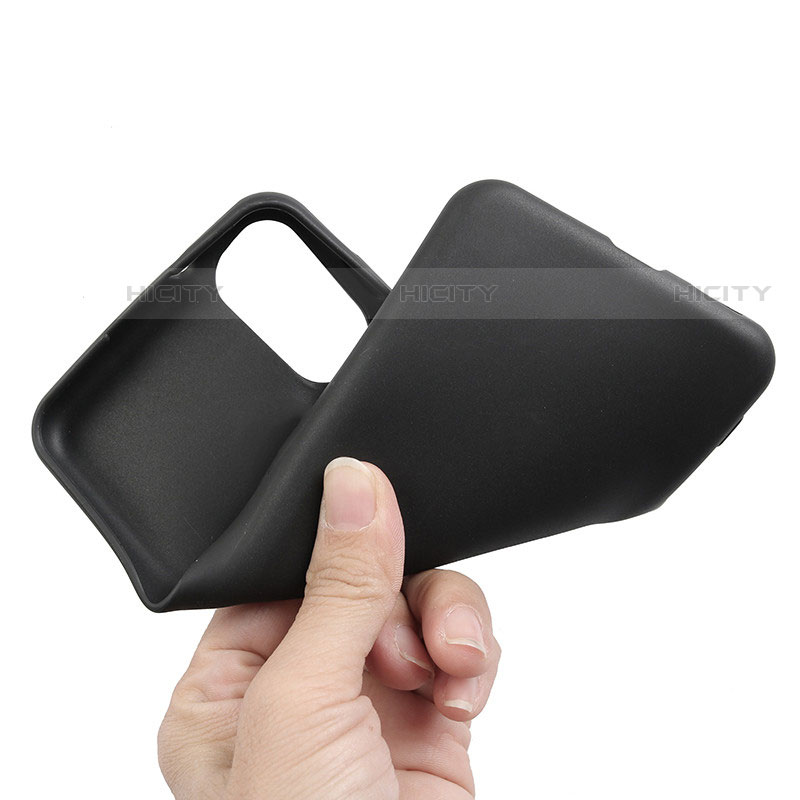 Silikon Hülle Handyhülle Ultra Dünn Schutzhülle für Motorola Moto G52j 5G Schwarz