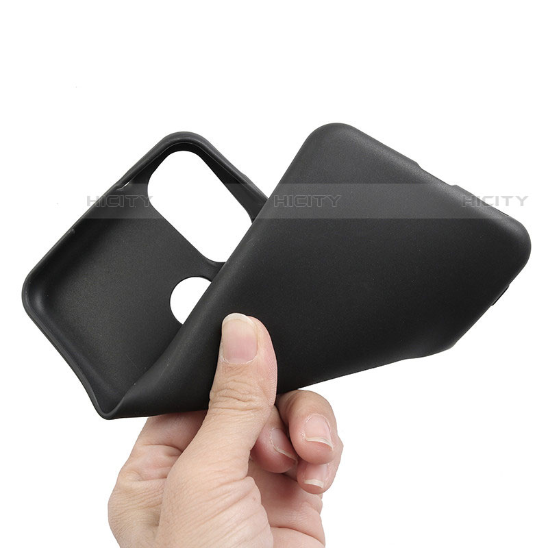 Silikon Hülle Handyhülle Ultra Dünn Schutzhülle für Motorola Moto G71 5G Schwarz groß