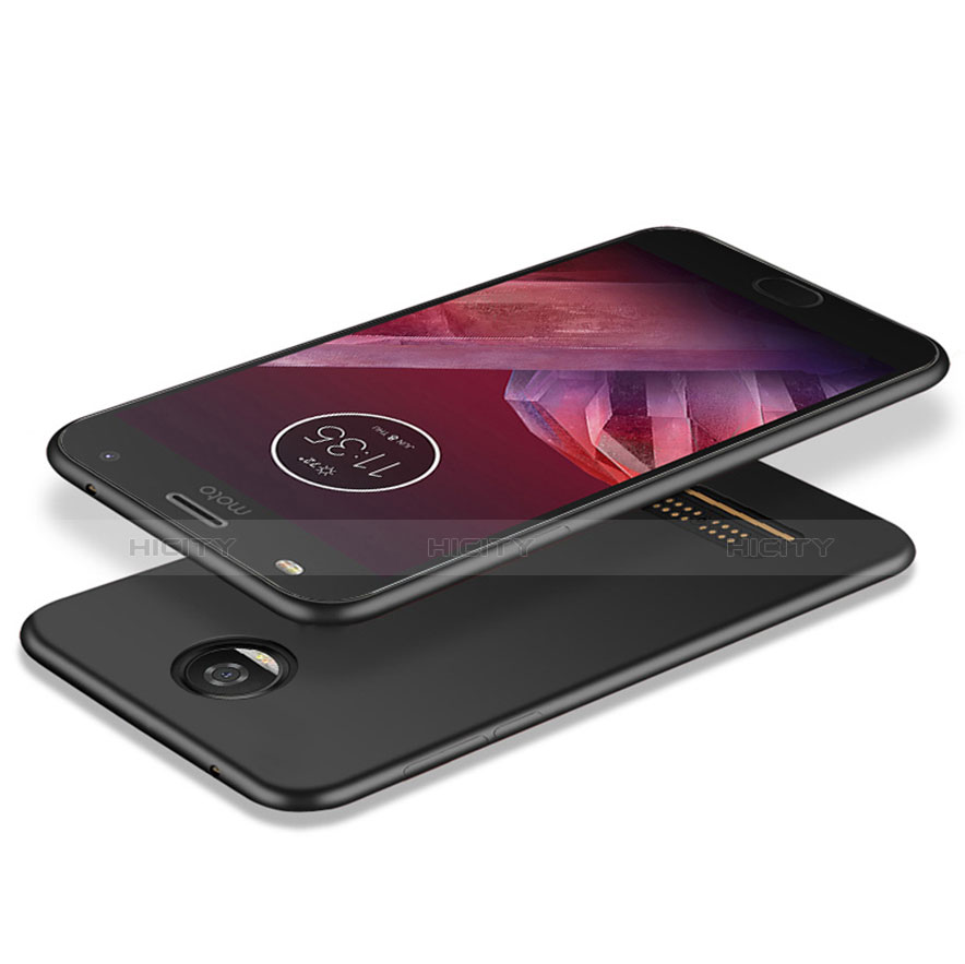 Silikon Hülle Handyhülle Ultra Dünn Schutzhülle für Motorola Moto Z Play Schwarz Plus