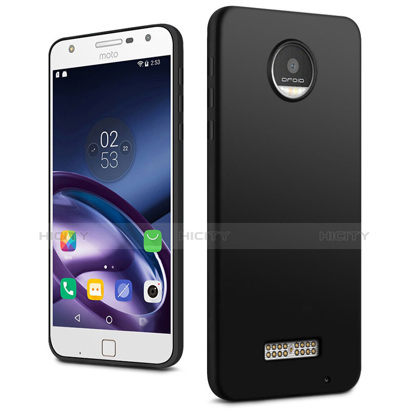 Silikon Hülle Handyhülle Ultra Dünn Schutzhülle für Motorola Moto Z Schwarz Plus