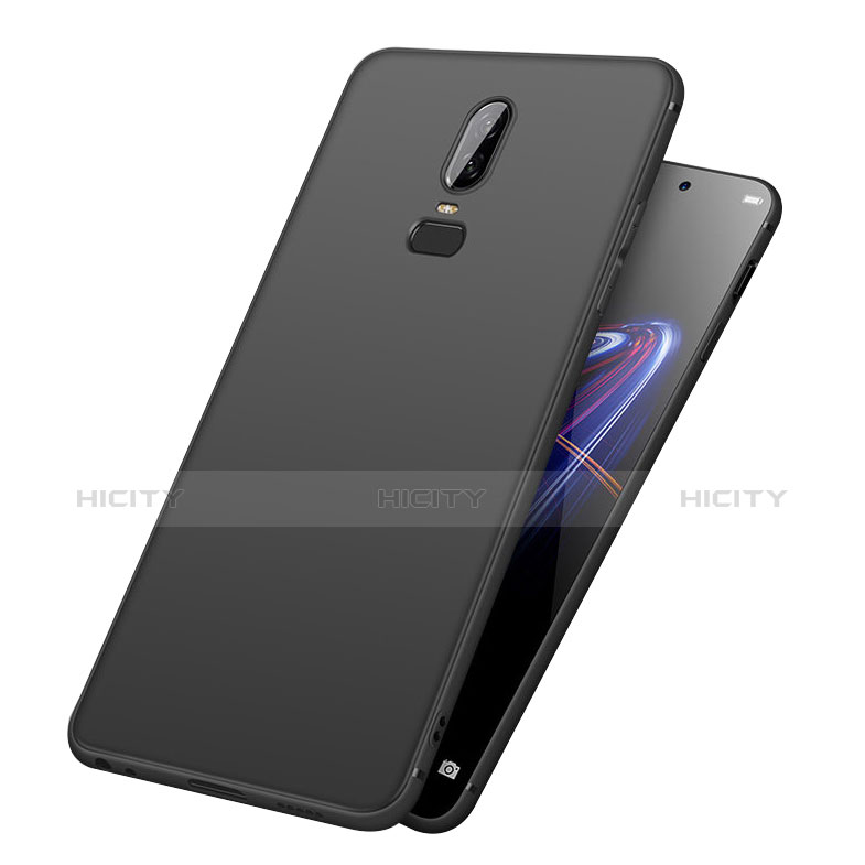 Silikon Hülle Handyhülle Ultra Dünn Schutzhülle für OnePlus 6 Schwarz Plus