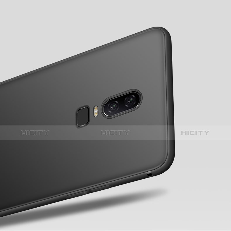 Silikon Hülle Handyhülle Ultra Dünn Schutzhülle für OnePlus 6 Schwarz groß