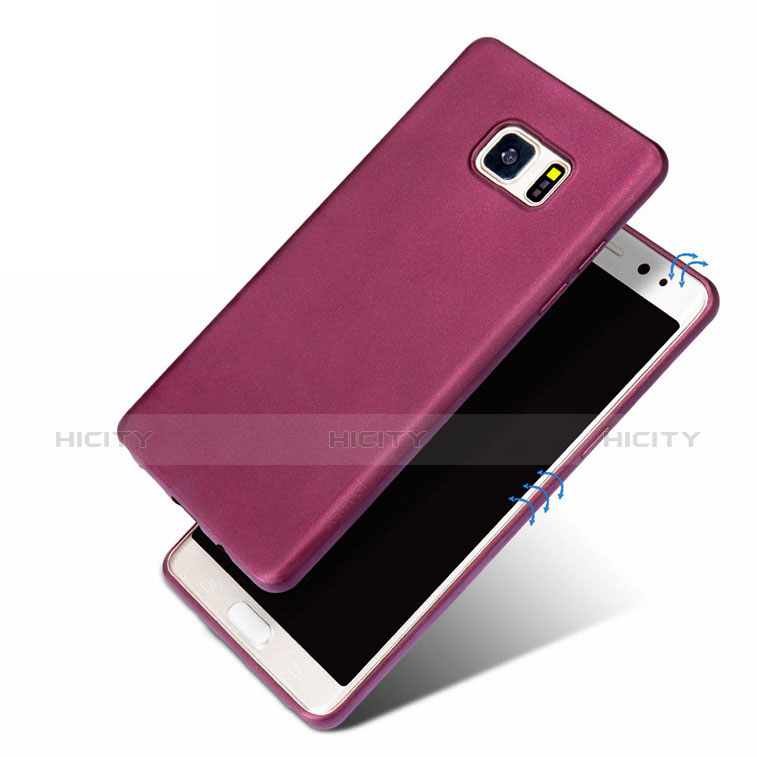 Silikon Hülle Handyhülle Ultra Dünn Schutzhülle für Samsung Galaxy Note 7 Violett Plus