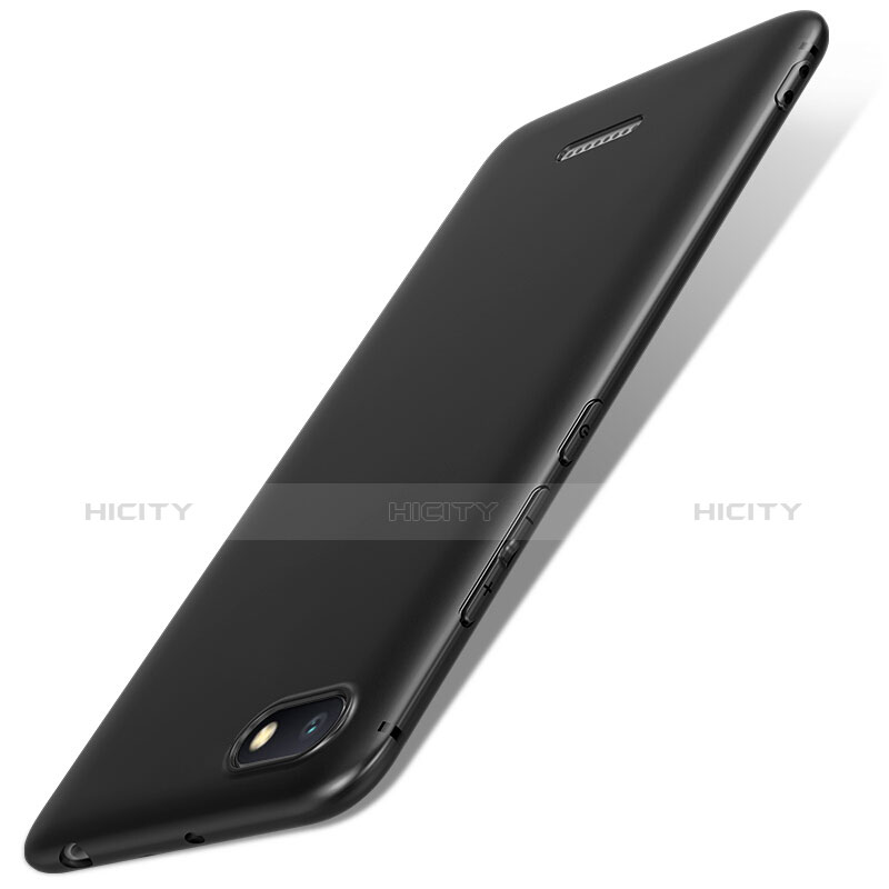 Silikon Hülle Handyhülle Ultra Dünn Schutzhülle für Xiaomi Redmi 6A Schwarz groß