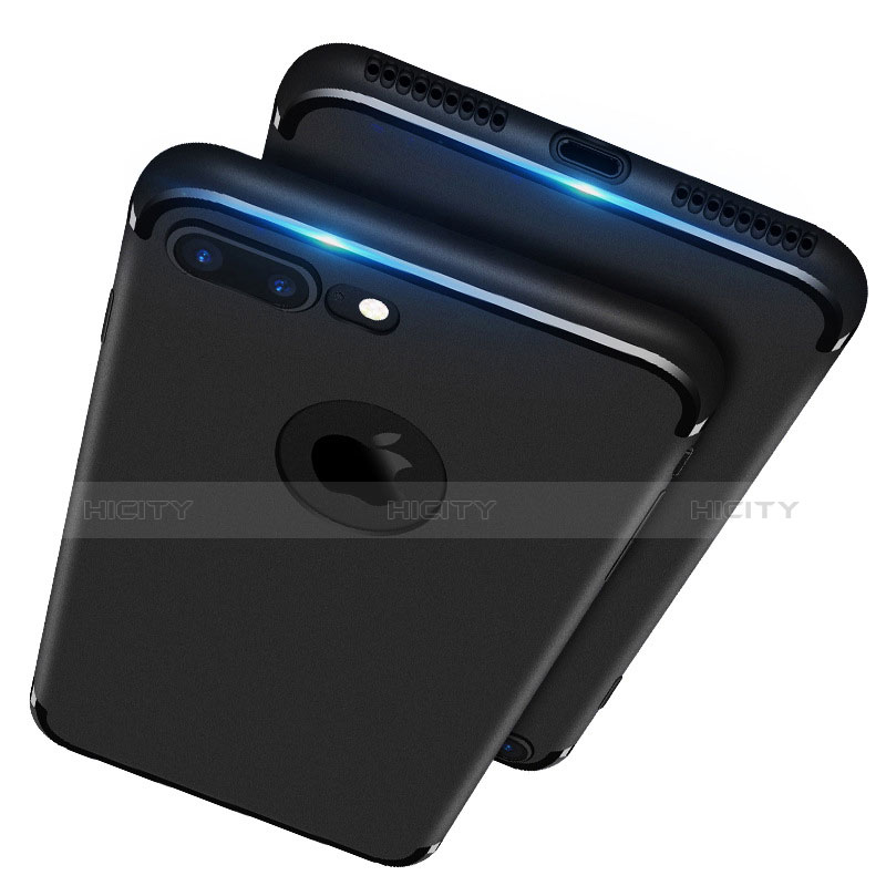 Silikon Hülle Handyhülle Ultra Dünn Schutzhülle R02 für Apple iPhone 8 Plus Schwarz Plus