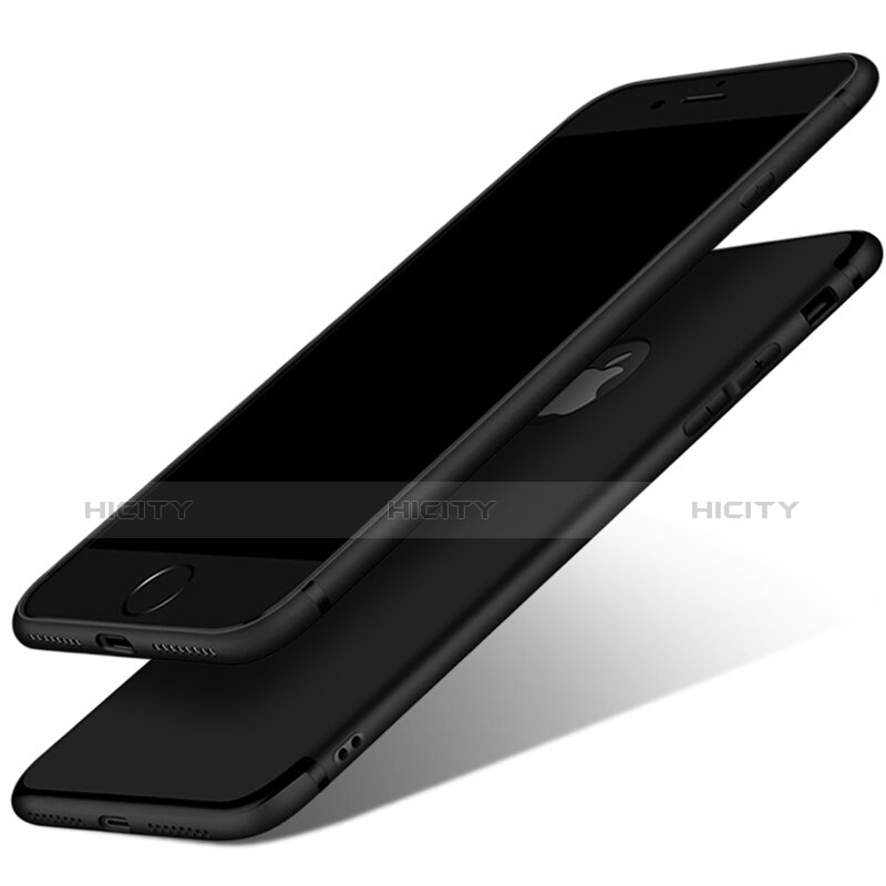 Silikon Hülle Handyhülle Ultra Dünn Schutzhülle S02 für Apple iPhone 8 Schwarz Plus