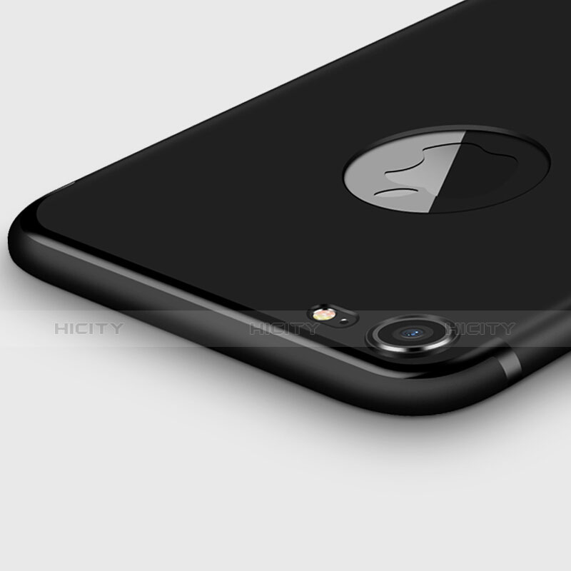 Silikon Hülle Handyhülle Ultra Dünn Schutzhülle S02 für Apple iPhone 8 Schwarz groß