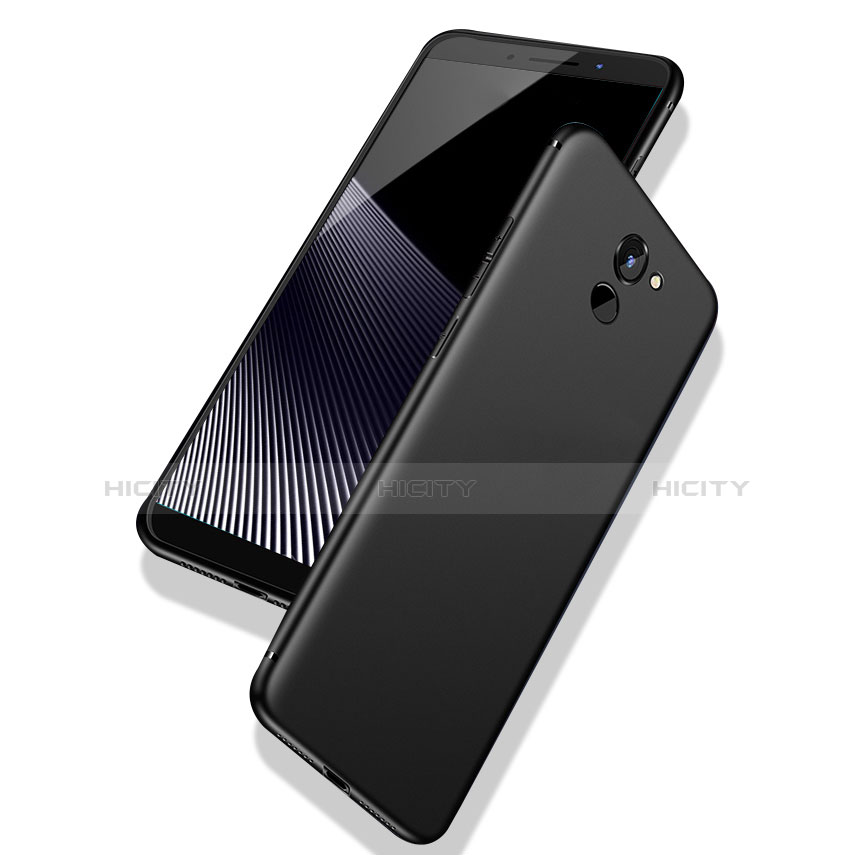 Silikon Hülle Handyhülle Ultra Dünn Schutzhülle S02 für Huawei Enjoy 7 Plus Schwarz Plus