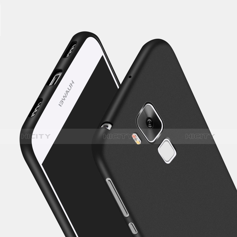 Silikon Hülle Handyhülle Ultra Dünn Schutzhülle S02 für Huawei G7 Plus Schwarz