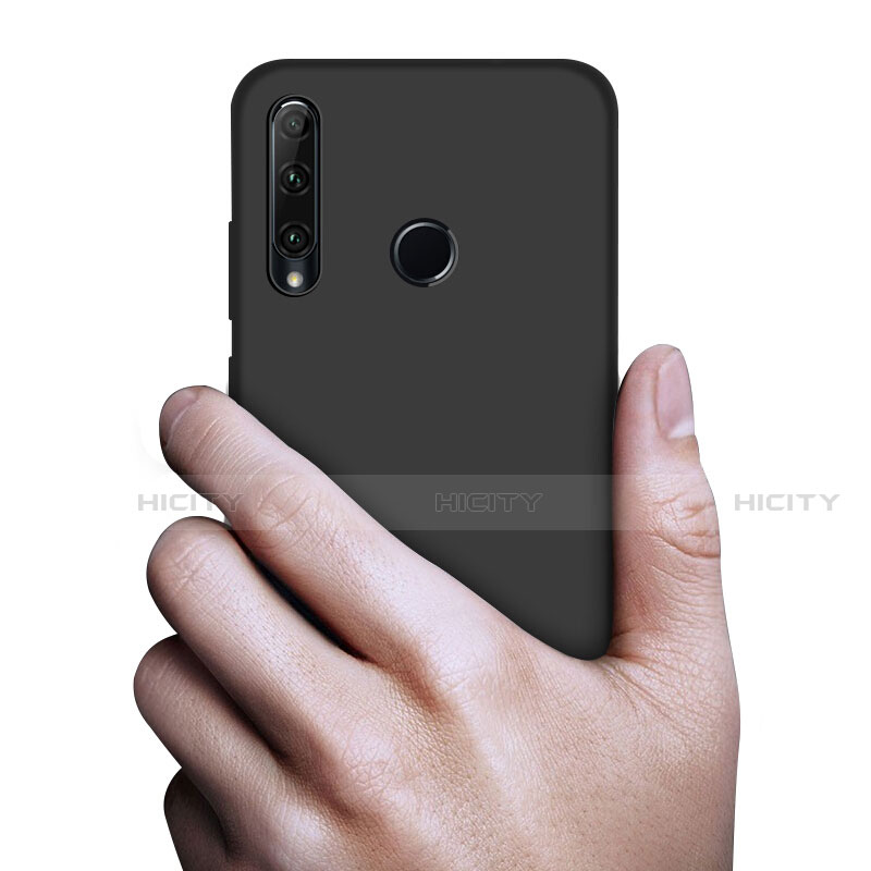 Silikon Hülle Handyhülle Ultra Dünn Schutzhülle S02 für Huawei Honor 20i Schwarz groß