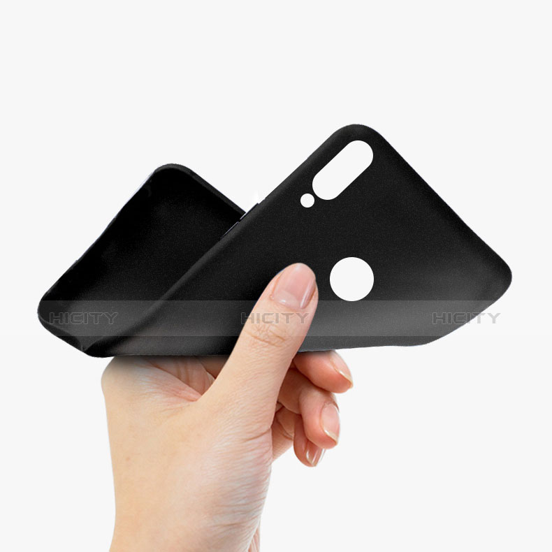 Silikon Hülle Handyhülle Ultra Dünn Schutzhülle S02 für Huawei P Smart+ Plus Schwarz groß