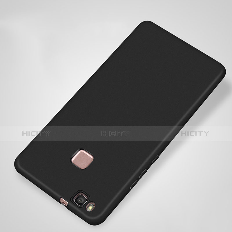 Silikon Hülle Handyhülle Ultra Dünn Schutzhülle S02 für Huawei P9 Lite Schwarz groß