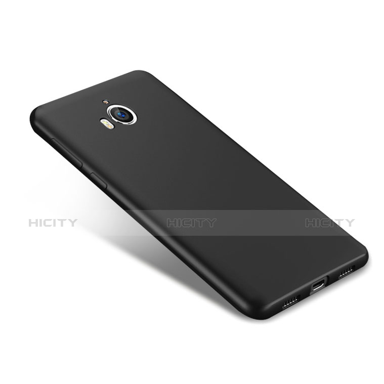 Silikon Hülle Handyhülle Ultra Dünn Schutzhülle S02 für Huawei Y6 (2017) Schwarz groß