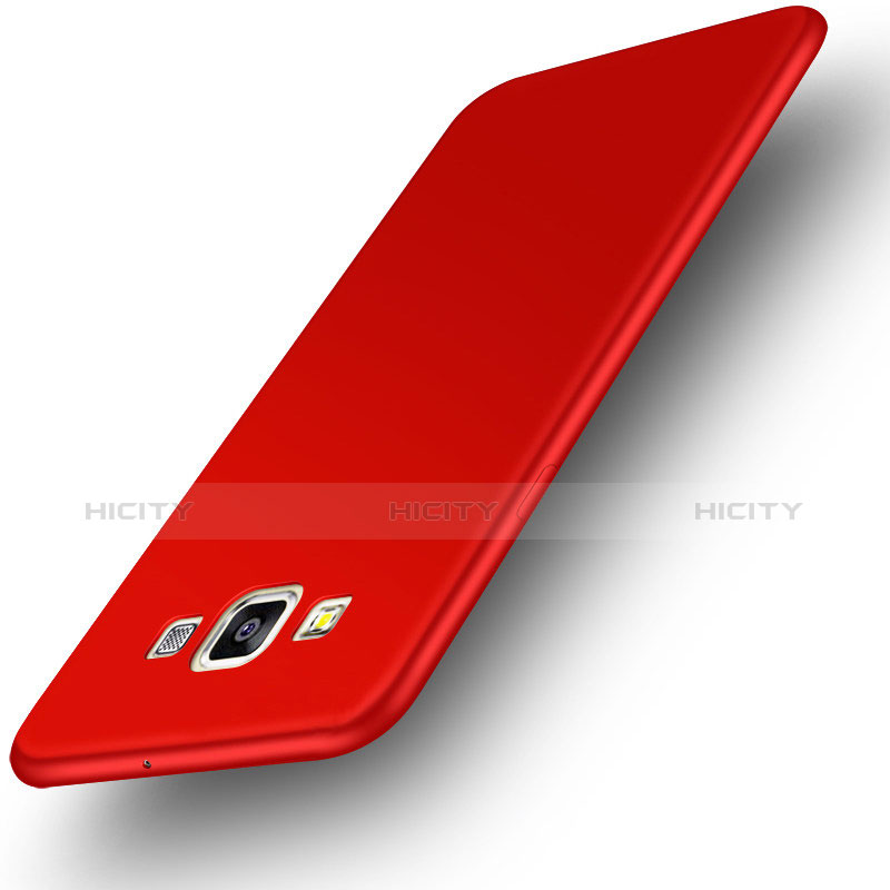 Silikon Hülle Handyhülle Ultra Dünn Schutzhülle S02 für Samsung Galaxy A7 Duos SM-A700F A700FD Rot groß