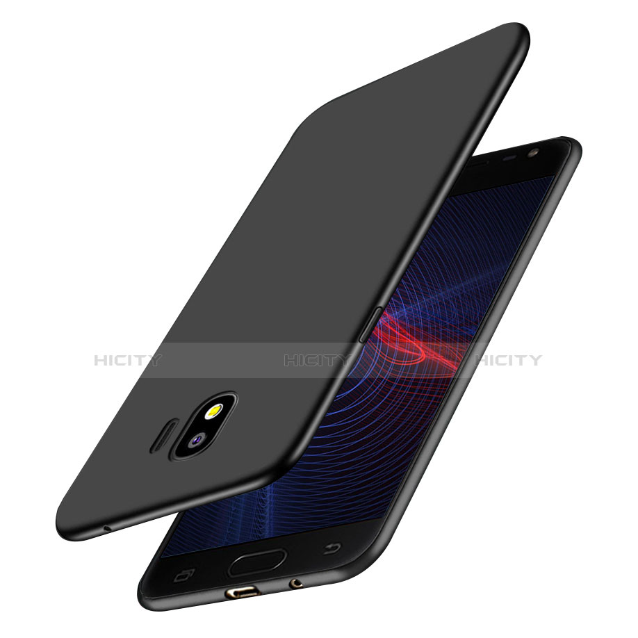 Silikon Hülle Handyhülle Ultra Dünn Schutzhülle S02 für Samsung Galaxy J2 Pro (2018) J250F Schwarz groß