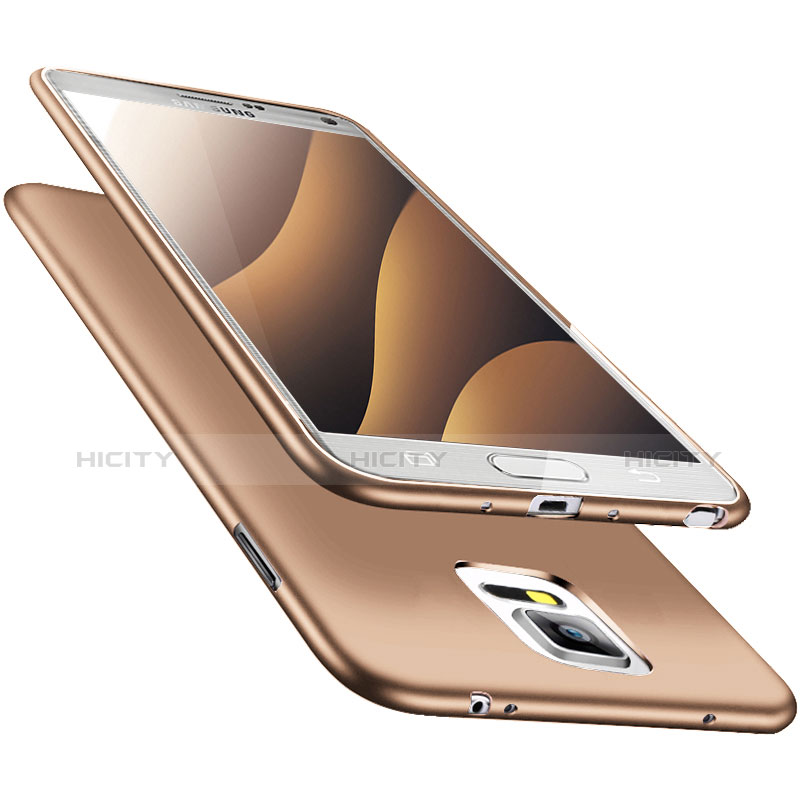 Silikon Hülle Handyhülle Ultra Dünn Schutzhülle S02 für Samsung Galaxy Note 4 SM-N910F Gold Plus