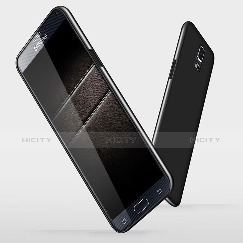 Silikon Hülle Handyhülle Ultra Dünn Schutzhülle S02 für Samsung Galaxy Note 4 SM-N910F Schwarz