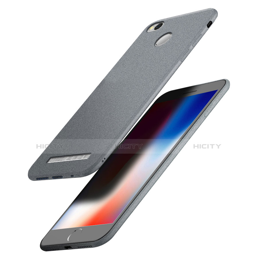 Silikon Hülle Handyhülle Ultra Dünn Schutzhülle S02 für Xiaomi Redmi 3S Prime Grau